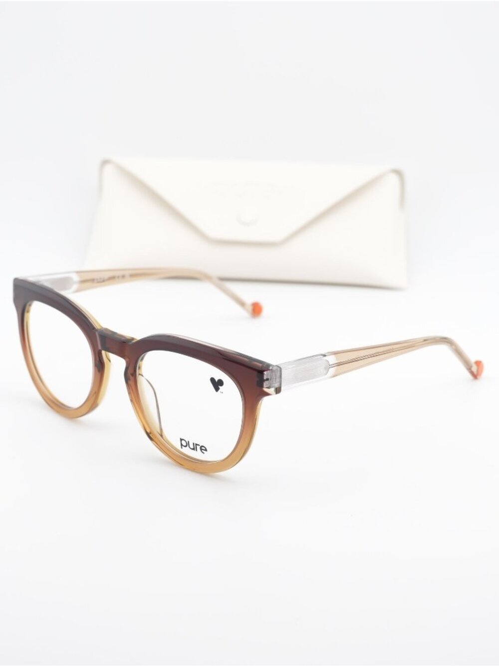 Pure P-7008 N 208 Square Eyeglasses 49mm – Tiramisu Ombre